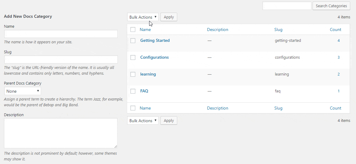 How to Sort Knowledge Base Categories in BetterDocs? 1 Sort categeories in BetterDocs