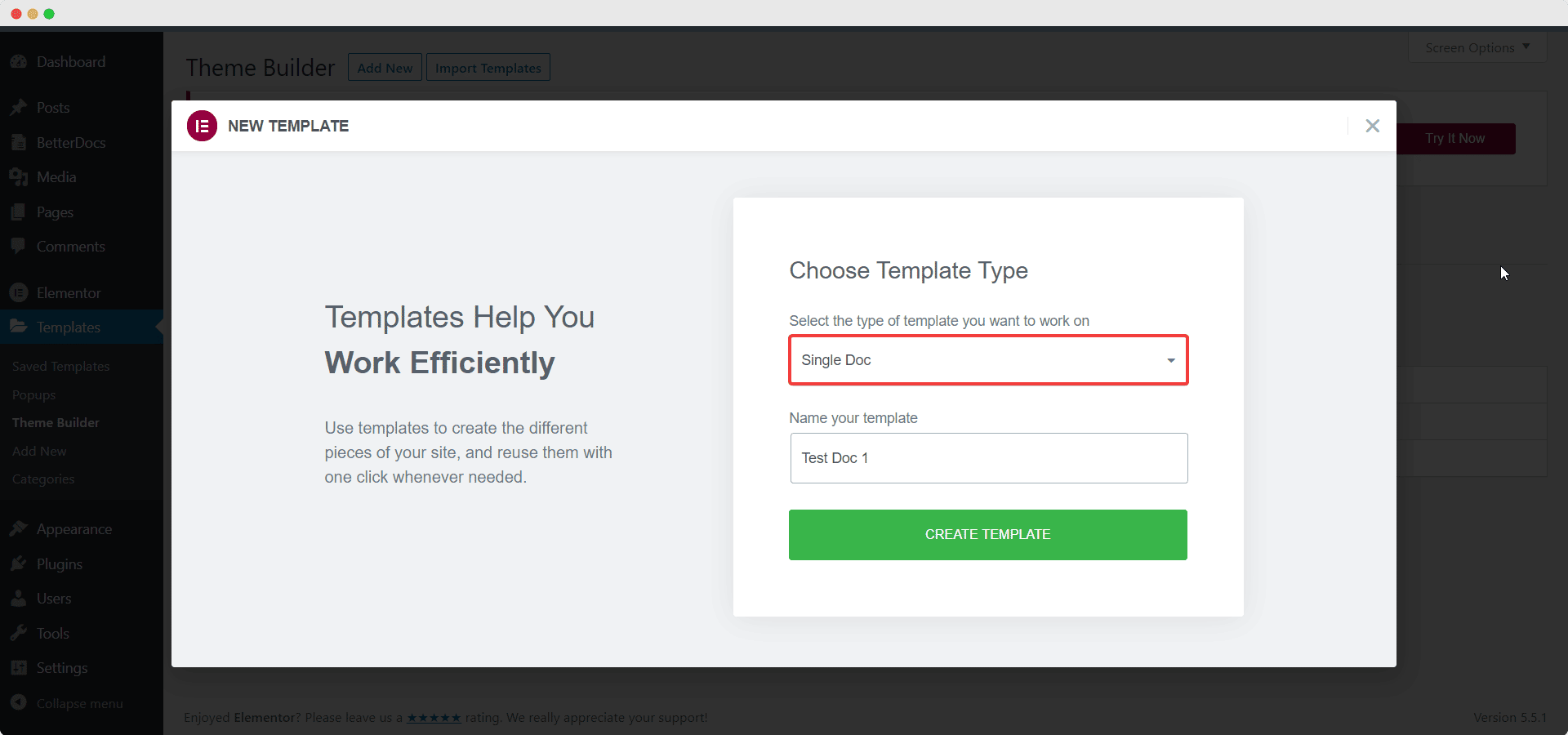 Single Doc In Elementor