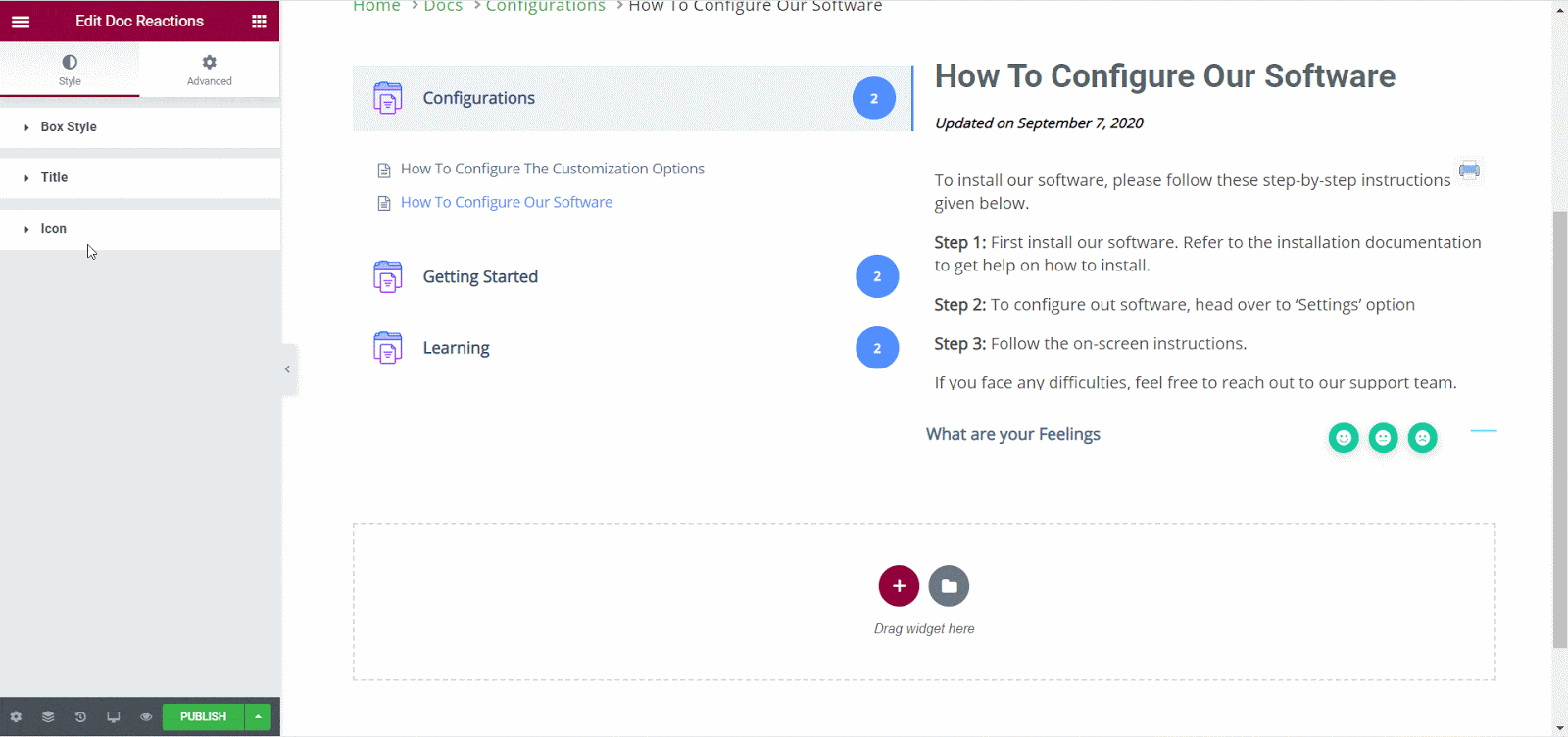 Single Doc In Elementor