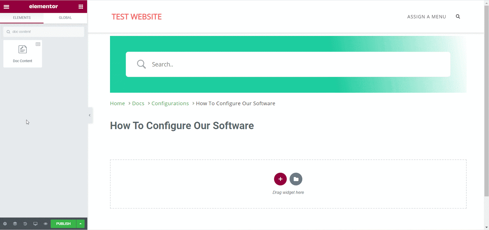 Single Doc In Elementor