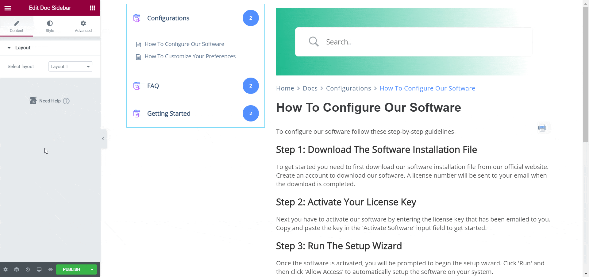 How To Configure Single Doc In Elementor