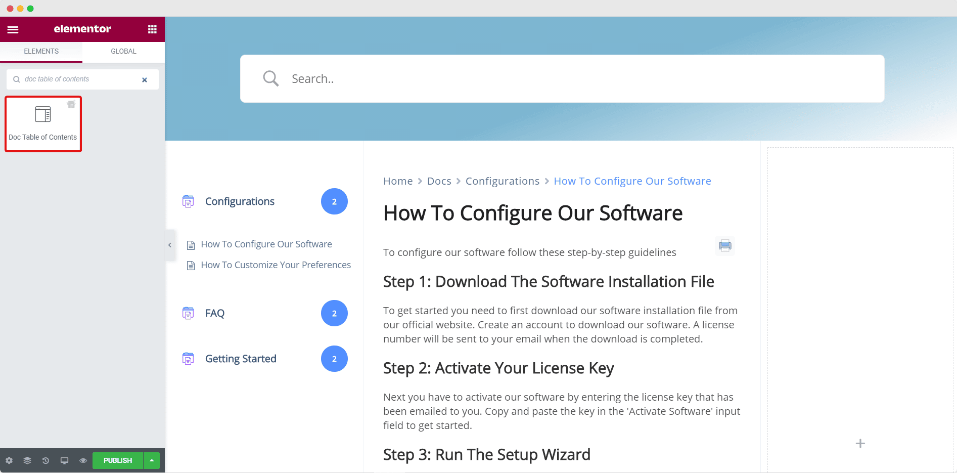 How To Configure BetterDocs Table Of Contents In Elementor 1 Table Of Contents