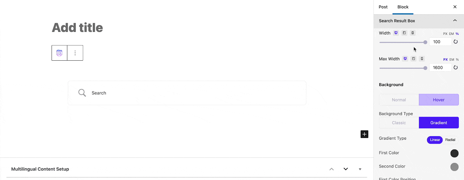 How To Configure BetterDocs Search Box In Gutenberg? 6 BetterDocs Search Box In Gutenberg