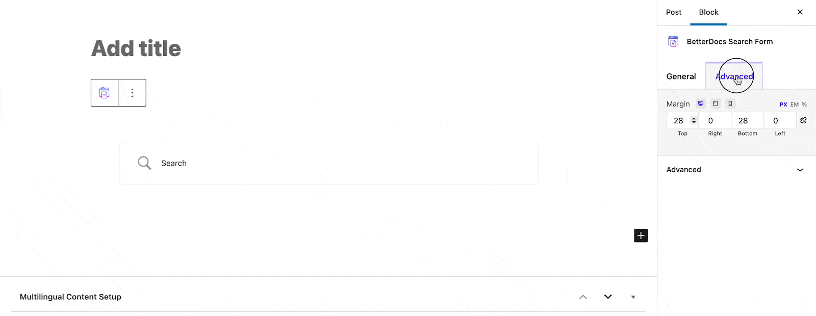 How To Configure BetterDocs Search Box In Gutenberg? 7 BetterDocs Search Box In Gutenberg
