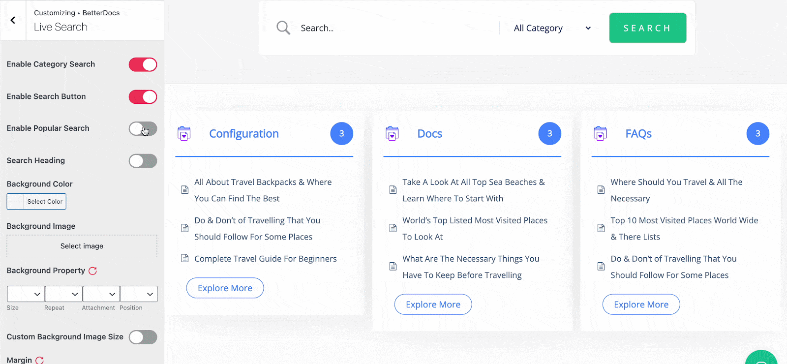 How To Configure BetterDocs Advanced Search? 6 BetterDocs Advanced Search