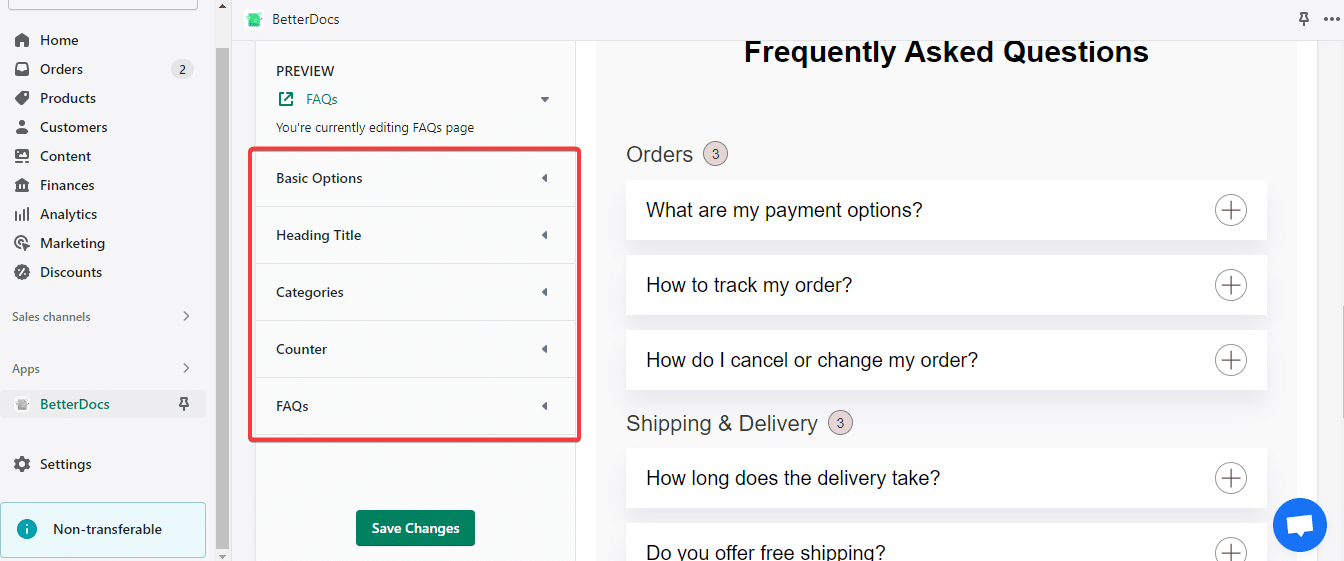 How To Design FAQs With BetterDocs For Shopify? 2 Design FAQs With BetterDocs
