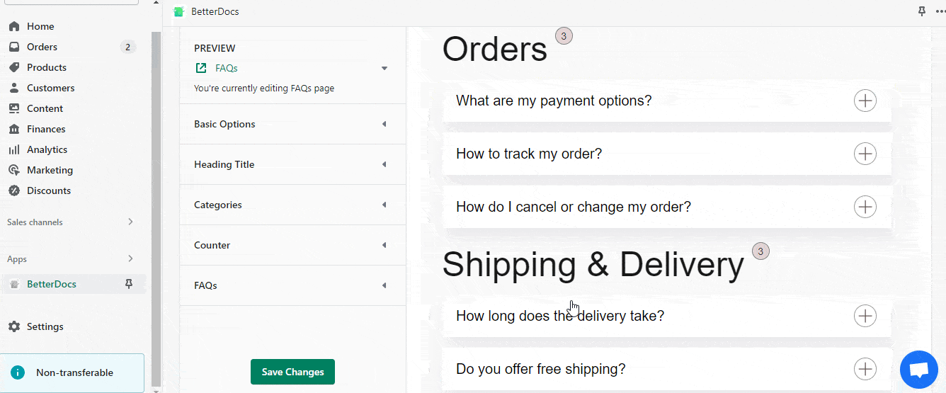 How To Design FAQs With BetterDocs For Shopify? 5 Design FAQs With BetterDocs