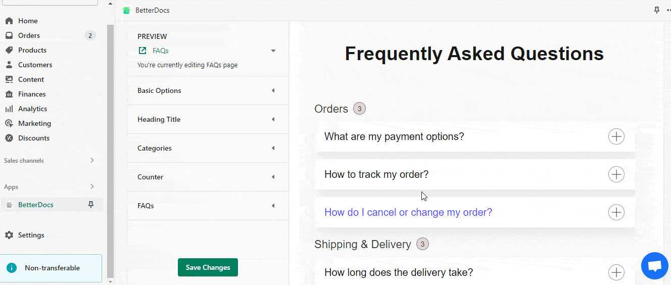 How To Design FAQs With BetterDocs For Shopify? 4 Design FAQs With BetterDocs