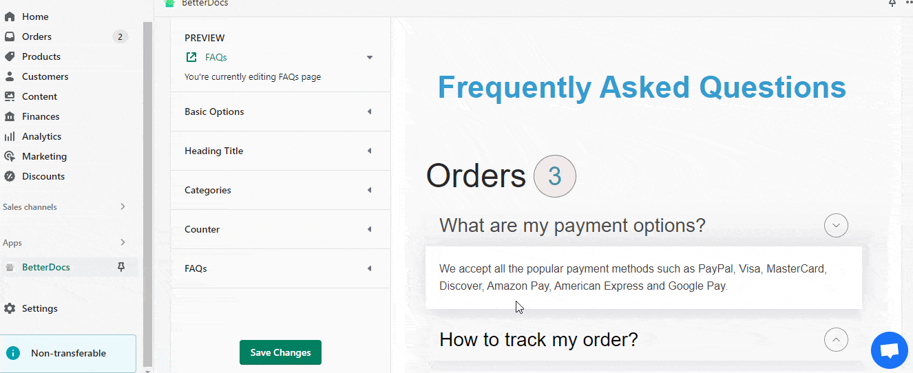 How To Design FAQs With BetterDocs For Shopify? 7 Design FAQs With BetterDocs