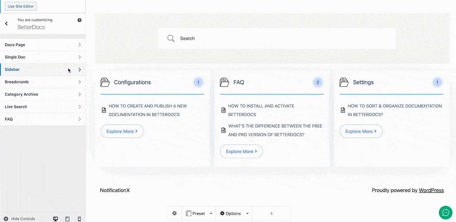 How to Customize the Documentation Sidebar? 2 Documentation Sidebar