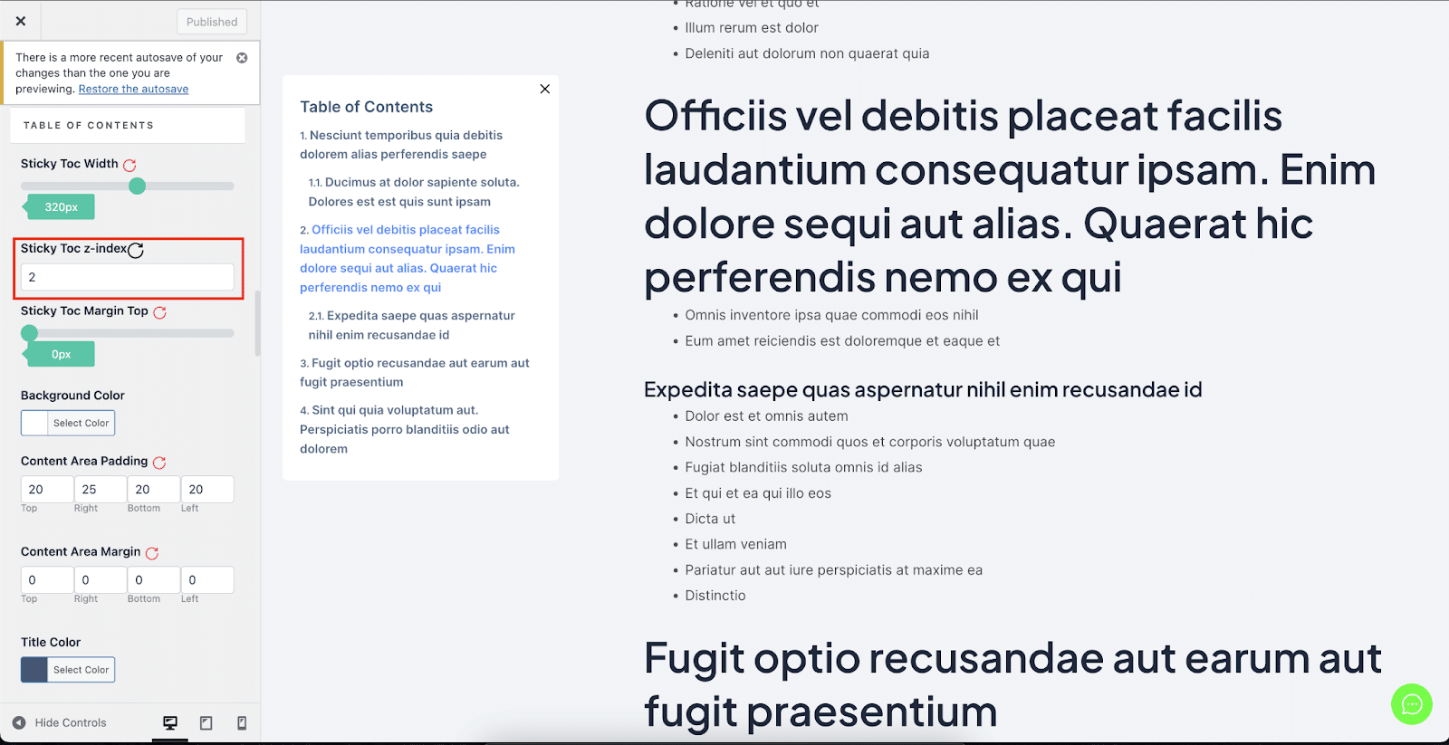 How to Avoid Sticky Table of Content From Overlapping in BetterDocs? 2 Sticky Table Of Content