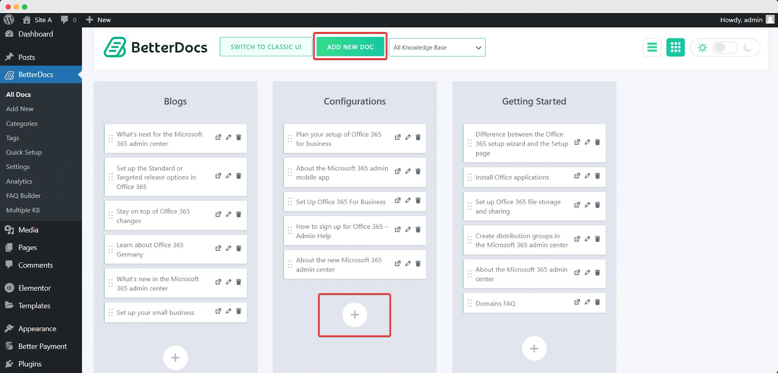 How To Use Advanced Drag & Drop Builder To Organize Content In BetterDocs? 3 Drag and Drop Builder