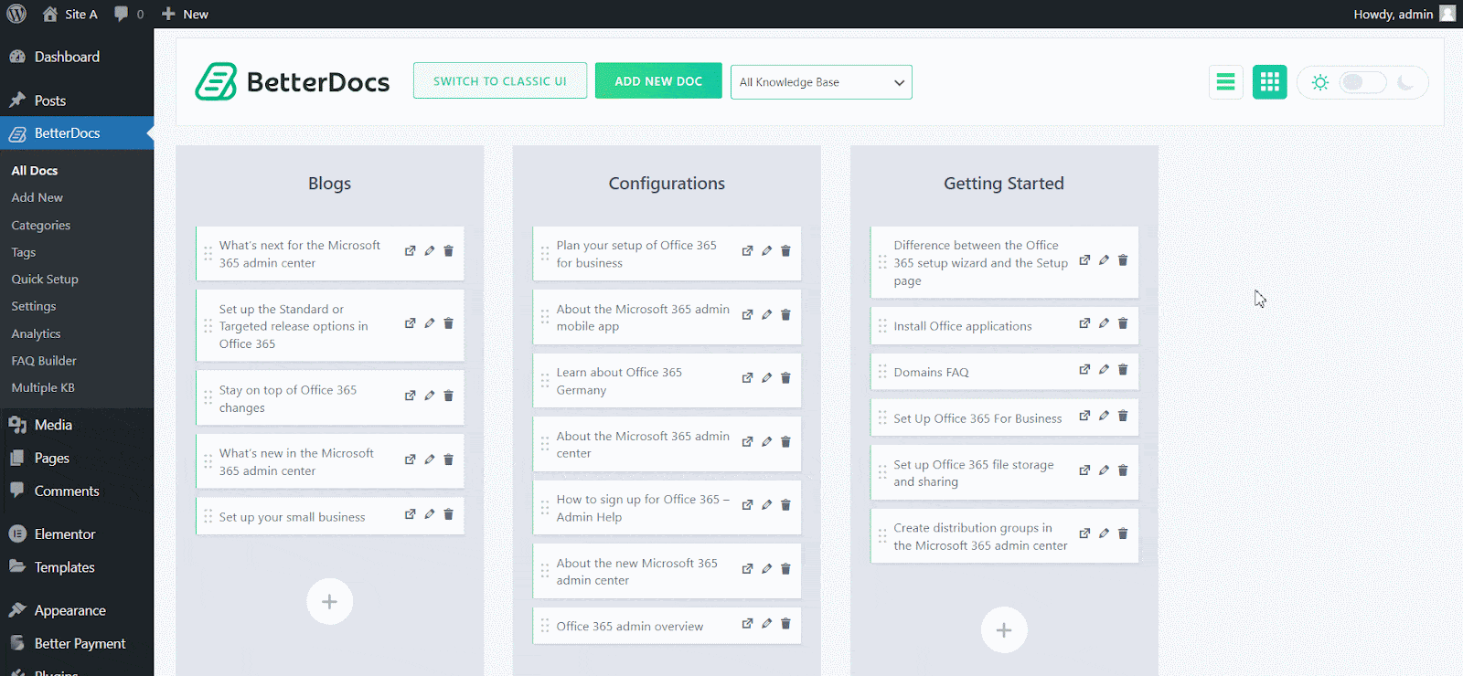 How to Manage Multiple Knowledge Base with BetterDocs 7 Multiple Knowledge Base