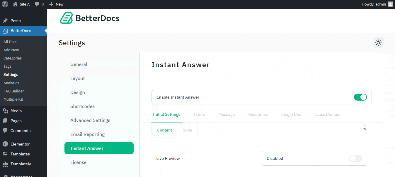 How To Configure Instant Answer In BetterDocs? 2 Instant Answer