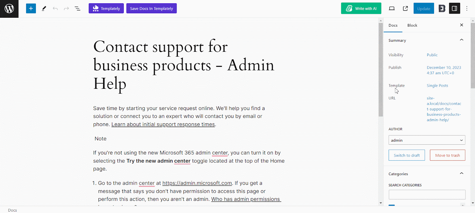 How To Configure The Write With AI Feature In BetterDocs? 6 Write With AI