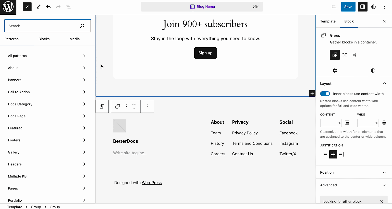 FSE Compatible Block Layouts and Patterns