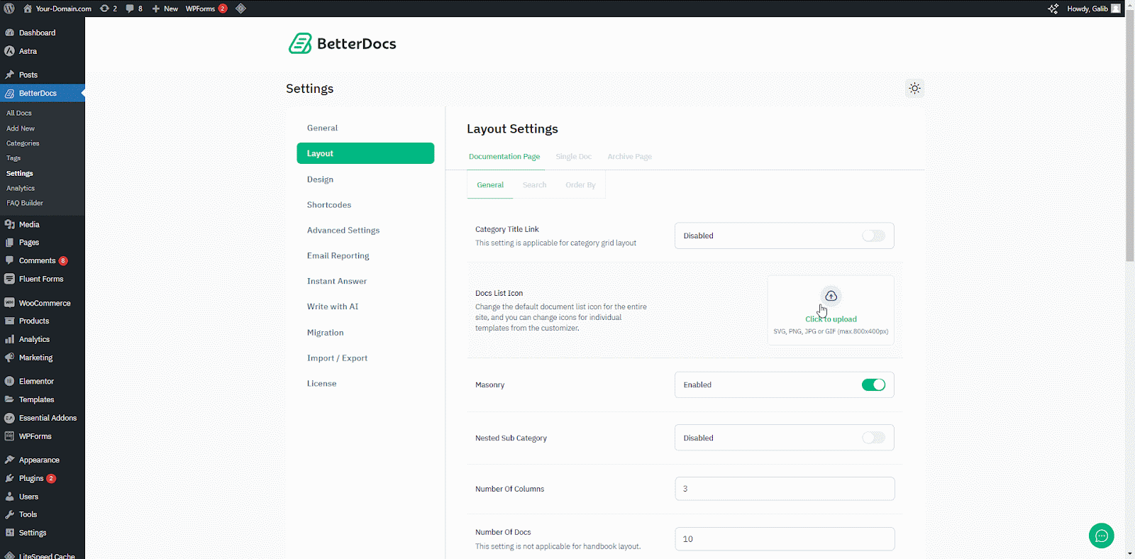 How to Change Docs List Icon in Your Knowledge Base? 2 Docs List Icon