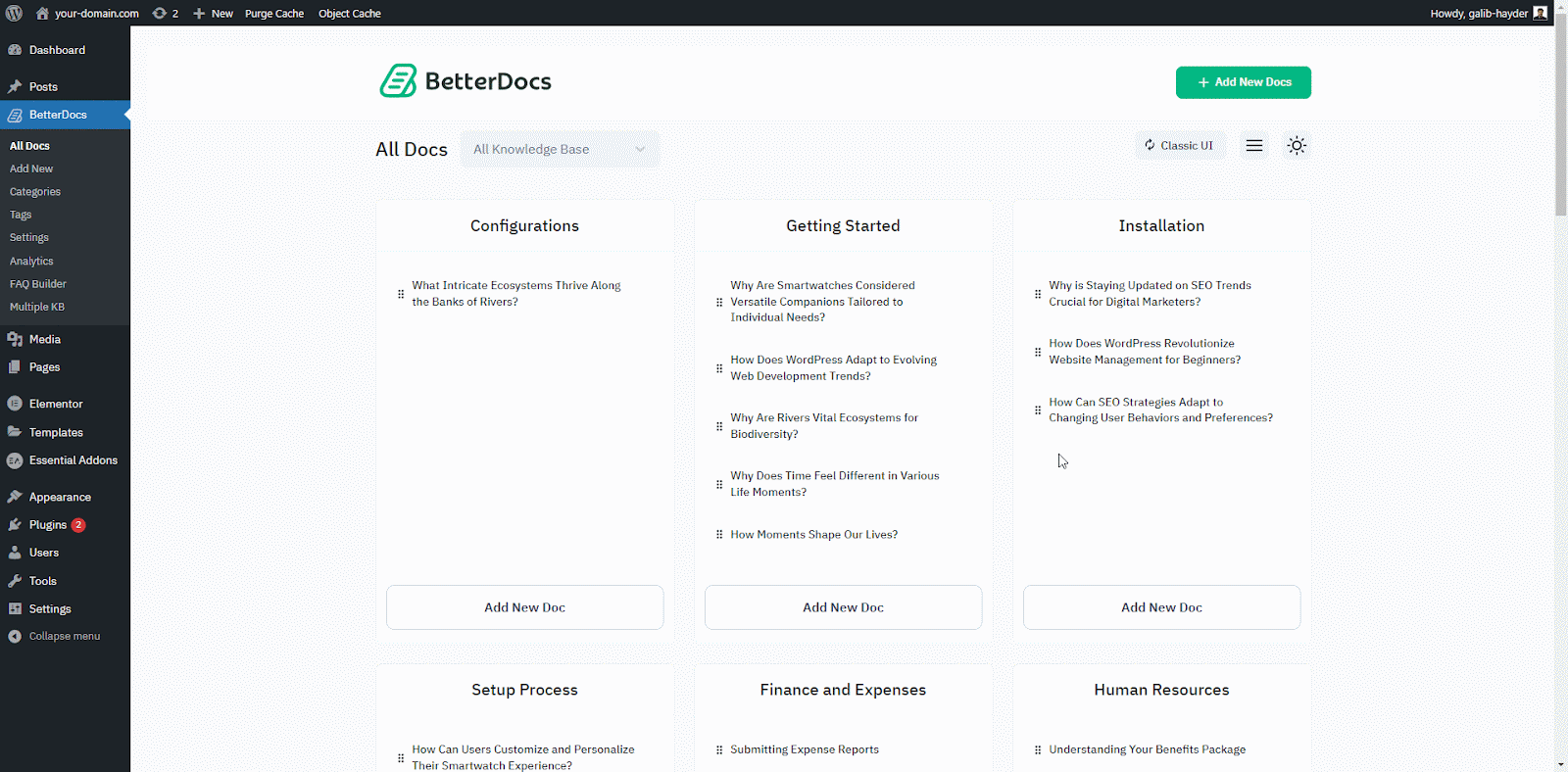BetterDocs Grid View
