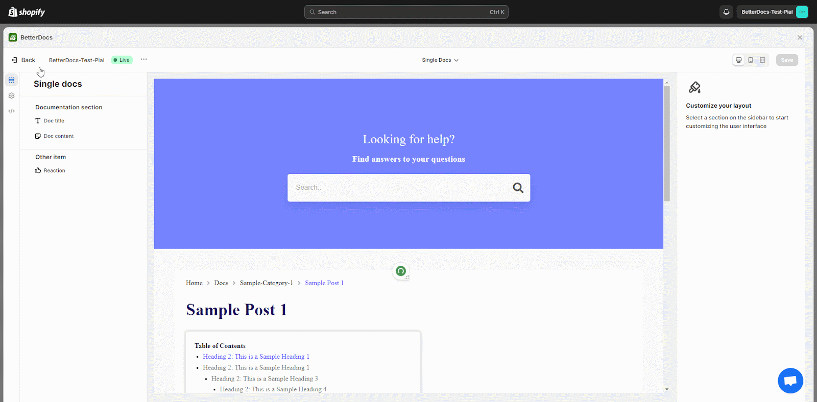 How To Configure A Single Doc And Archive Page With BetterDocs For Shopify? 3 How To Configure A Single Doc And Archive Page