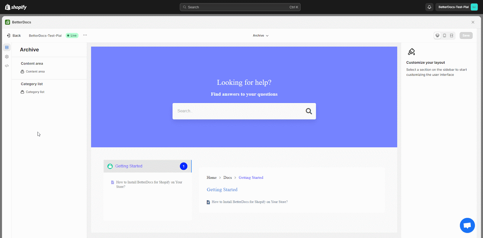 How To Configure A Single Doc And Archive Page With BetterDocs For Shopify? 4 How To Configure A Single Doc And Archive Page